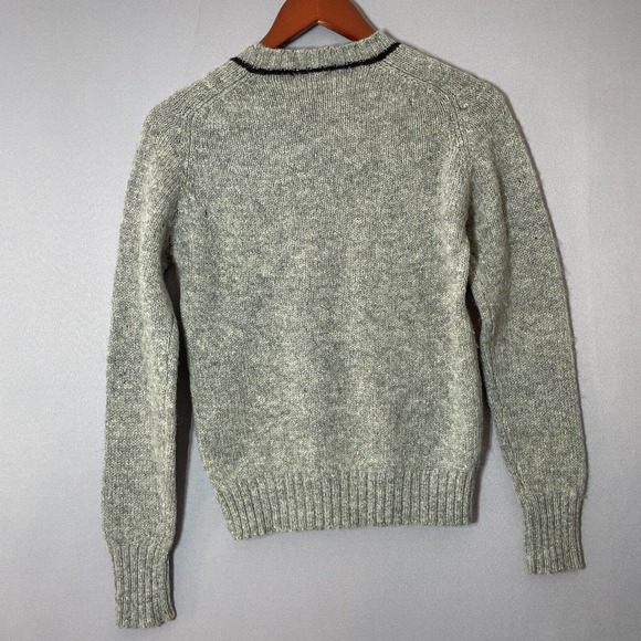 Robert Scott Ltd Sweater Size 34 Pure Shetland Wool Grey Bear Vintage Rare - Picture 5 of 11